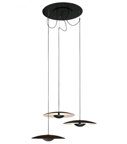 Ginger Cluster 3xØ20 lampa wisząca, wenge-biały