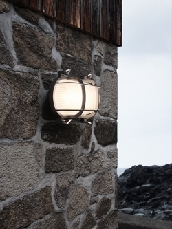 Helford zewnętrzna lampa ścienna, nikiel