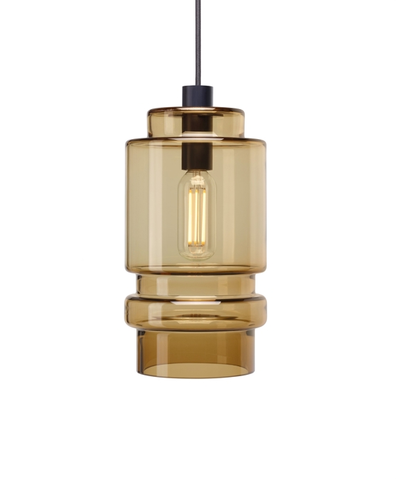 Axle pendel szklany klosz medium, new brown