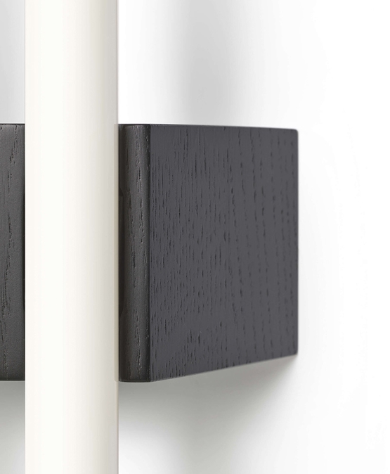 Minimism Single kinkiet, czarny dąb