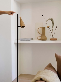 Timber Lounge Single lampa podłogowa, dąb