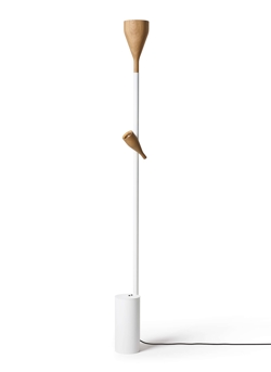 Timber Floor spot i uplight do białej podstawy, dąb