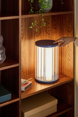 Aru lampa stołowa, niebieska