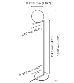IC Light Floor, chrom F1