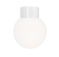 Classic Globe 180 lampa sufitowa / lampa ścienna IP54, biała/matowa opal