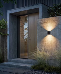 Eye Control zewnętrzna lampa ścienna z czujnikiem, antracyt