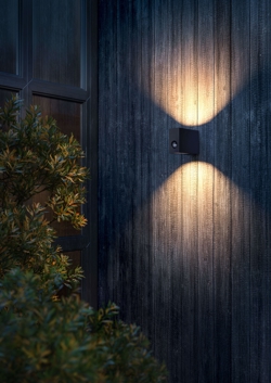 Eye Control zewnętrzna lampa ścienna z czujnikiem, deep black