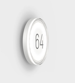 Lisc Number zewnętrzna lampa ścienna, pure white