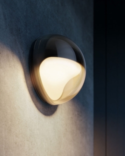 Las.2 zewnętrzna lampa ścienna, deep black