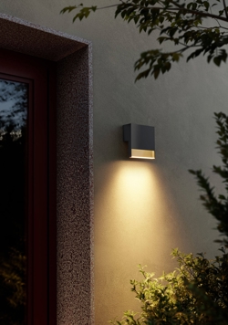 Li.2 zewnętrzna lampa ścienna, antracyt