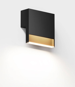 Li.2 zewnętrzna lampa ścienna, deep black