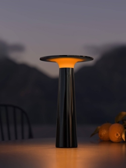 Lix lampa bateryjna / lampka stołowa, dark chrom