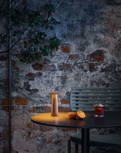 Lix mini lampa bateryjna / lampa stołowa, bright bronze