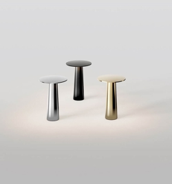 Lix mini lampa bateryjna w ciemnym chromie, chromie i mosiądzu