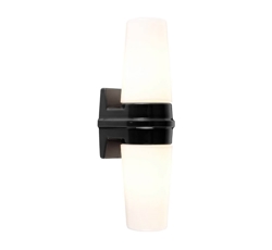 Bernadotte podwójna lampa ścienna, czarna