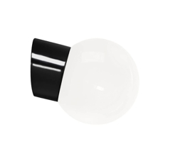 Classic Globe 150 kinkiet IP54, czarny/błyszczący opal