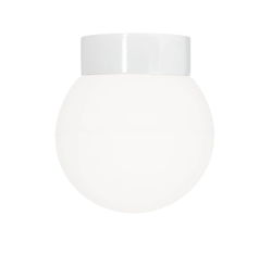 Classic Globe 200 lampa sufitowa / ścienna IP44, biały/matowy opal