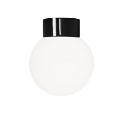 Classic Globe 200 lampa sufitowa / ścienna IP54, czarna/matowa opal