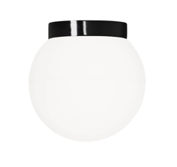 Classic Globe 300 lampa sufitowa / ścienna IP44, czarna/matowa opal