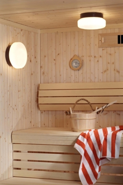 Classic Sauna lampa sufitowa/ścienna, brązowa