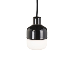 Ohm 100/155 lampa wisząca, czarny/matowy opal