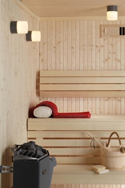 Opus 100/125 Sauna lampa sufitowa / ścienna, szara