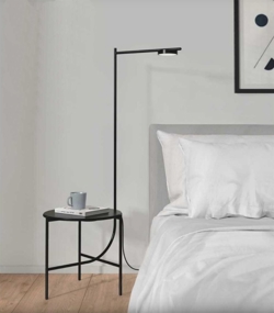 Igram lampa podłogowa i stolik, fornir dębowy