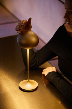 Clan Mini lampa bateryjna, szampańska