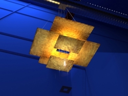 Oh Mei Ma lampa wisząca/żyrandol, złoty