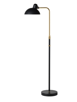 Kaiser idell 6580-F lampa podłogowa, matowa czarna/mosiądz