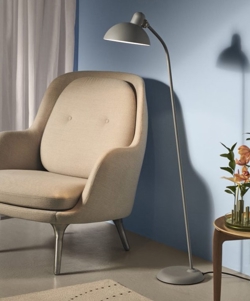 Kaiser Idell 6556-F lampa podłogowa, easy grey/mosiądz