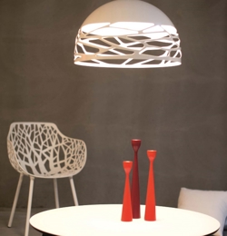 Kelly Large Dome lampa wisząca, biała