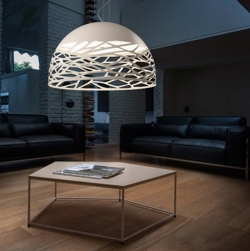 Kelly Large Dome lampa wisząca, biała