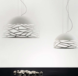 Kelly Dome Medium lampa wisząca, biała