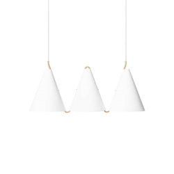 Mosaik lampa wisząca 3 side-by-side, biała