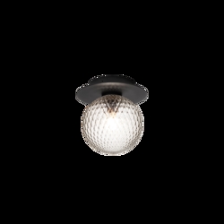 Liila 1 Outdoor kinkiet / lampa sufitowa, czarna/przezroczysta