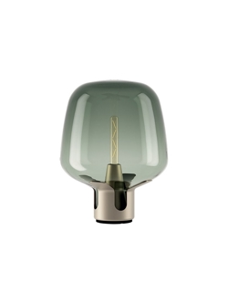 Flar medium lampa stołowa, pearl/turquoise