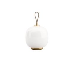 VL45 Radiohus Portable lampa na baterie / stołowa, mosiądz/opal