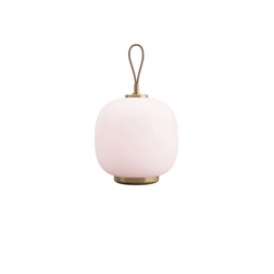 VL45 Radiohus Portable lampa na baterie / stołowa, mosiądz/pale rose