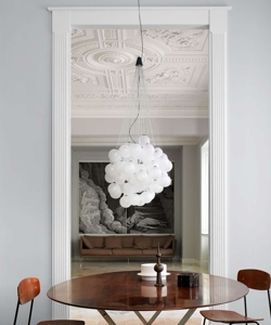 Lampa wystawowa: Stochastic 48 wisząca, opal