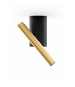 Doi kinkiet/lampa sufitowa, czarny/mosiądz