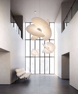 Levante Ø102 klosz do żyrandola, biały