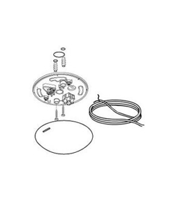 Titania lampa wisząca z rozetą off-center, biała