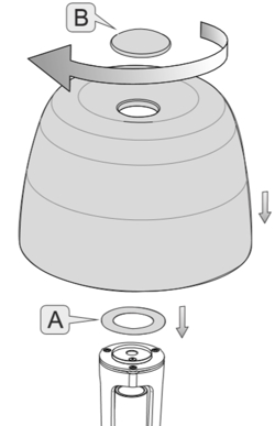 Część zamienna: Lumiere Piccola, metalowy guzik do góry klosza