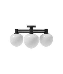 Memoir 3 lampa sufitowa 120, czarna/opala