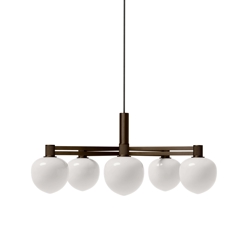 Memoir 5 żyrandol 120, brąz/opala