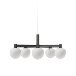 Memoir 5 żyrandol 120, czarny/opal