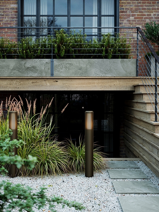 Aludra 95 lampa ogrodowa, metaliczny brąz