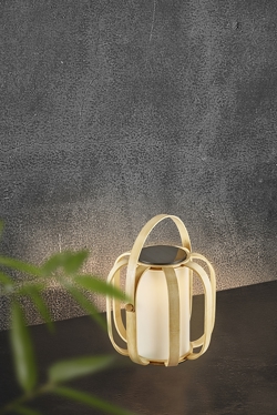 Bob Solar zewnętrzna lampa LED solarna, bambus