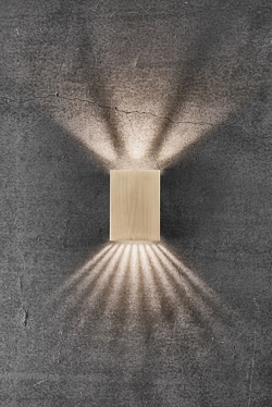 Fold 10 zewnętrzna lampa ścienna LED, mosiądz